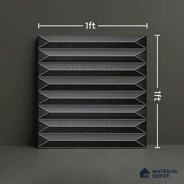Faux Subway  Tile TL 07242 Crayon 4002 Granula 1 ft x 1 ft Ceramic Matte Finish - 9 mm  | 2 mm Spacer is Mandatory | Please Expect a Slight Variation of Pattern (Sample)